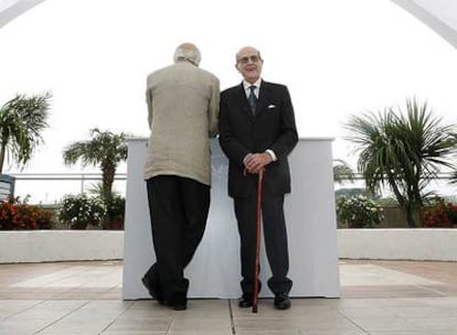 El actor Michel Piccoli y el director portugués Manoel de Oliveira.