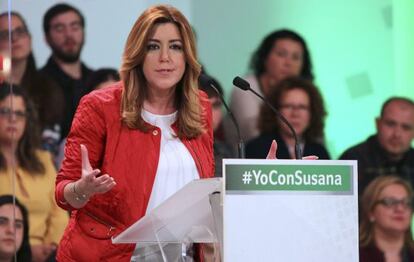 Susana Díaz en un acto ayer en Almería.