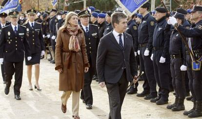 Cosidó, el pasado lunes durante el homenaje a policías víctimas del terrorismo en Sabadell.