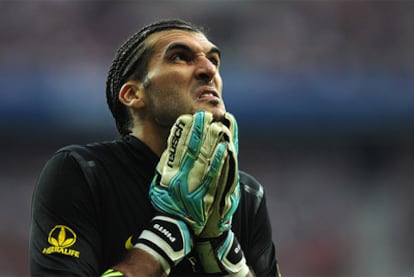 Pinto, durante un partido de esta temporada.