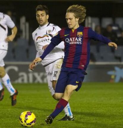 Halilovic, en un Barça B-Mirandés.