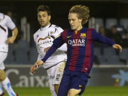 Halilovic, en un Barça B-Mirandés.