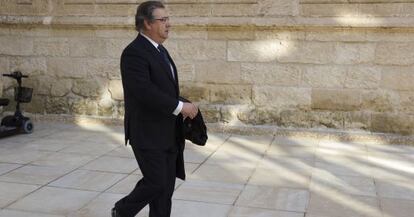 Juan Ignacio Zoido, presidente del PP andaluz, el pasado 28 de febrero, tras asistir al pleno del Día de Andalucía en el Parlamento.