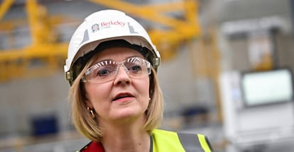 Liz Truss, el viernes pasado, en Northfleet (Inglaterra).