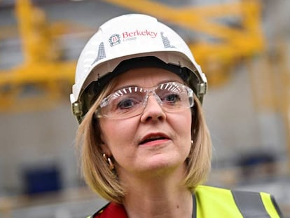 Liz Truss, el viernes pasado, en Northfleet (Inglaterra).