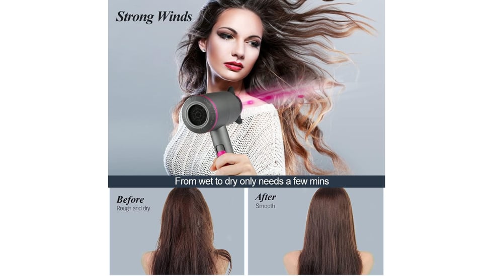 El secador de pelo iónico protege al cabello y lo deja más brillante.