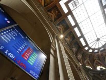 Pantalla de la Bolsa de Madrid. EFE/Archivo