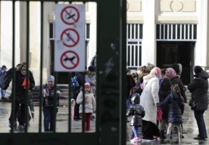 Salida de un colegio público de Vitoria