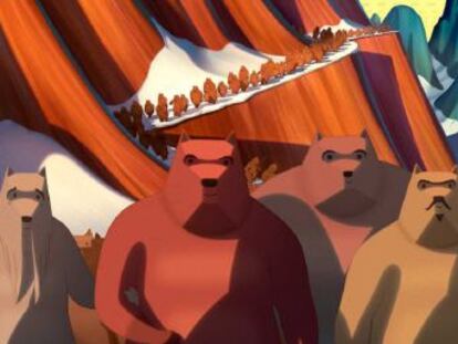 Esta fábula en la que hombres y osos se enfrentan en un particular universo de naturaleza y fantasía reclama la belleza de la animación tradicional alejada de piruetas tecnológicas