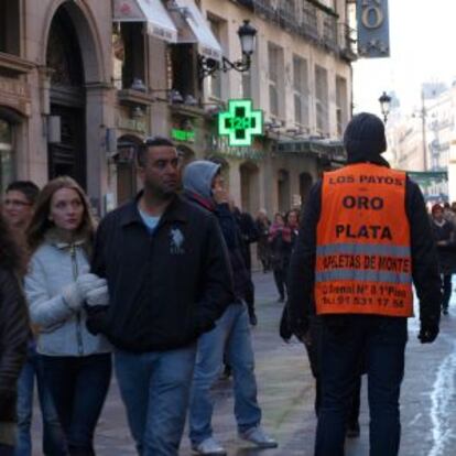 Compraventa de oro en la calle Arenal de Madrid.