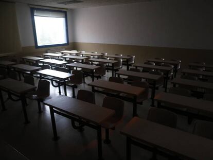 Una aula buida. 