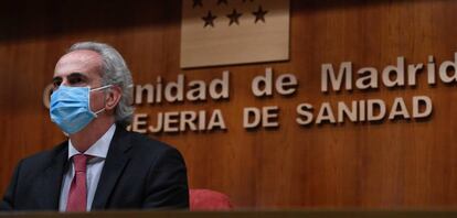 El consejero de Sanidad de la Comunidad de Madrid, Enrique Ruiz Escudero.