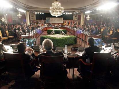 Imagen de la sesión de clausura de la reunión de 34 presidentes americanos en la ciudad argentina de Mar del Plata.