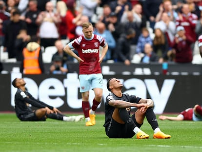 Gabriel, decepcionado después del empate del Arsenal contra el West Ham.