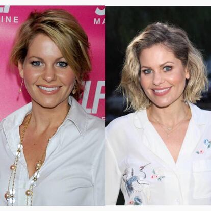 Candace Cameron Bure, intérprete de la serie familiar 'Padres forzosos', también ha participado del #10yearchallenge en las redes sociales.