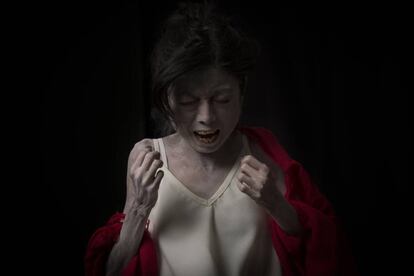 Sandy Pérez, bailarina de butoh. 
 