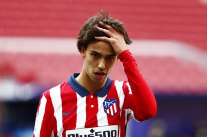 João Félix, durante el partido.