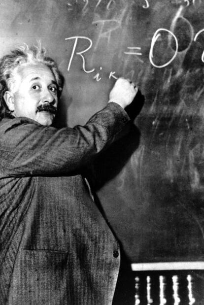 Albert Einstein, en el Instituto Carnegie de Pasadena (California), en 1931.