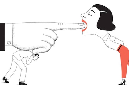 "Nem os homens foram feitos para mandar... Nem as mulheres nasceram para obedecer". Ilustração do livro 'As mulheres e os homens', de Luci Gutiérrez.
