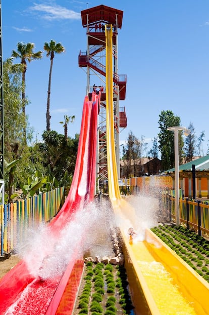 El nuevo tobogán acuático King Khajuna de Port Aventura (Tarragona).