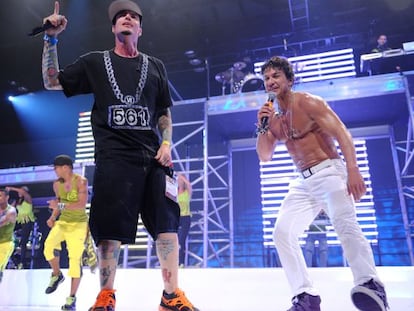 El rapero Vanilla Ice con Beto P&eacute;rez, fundador de Zumba.