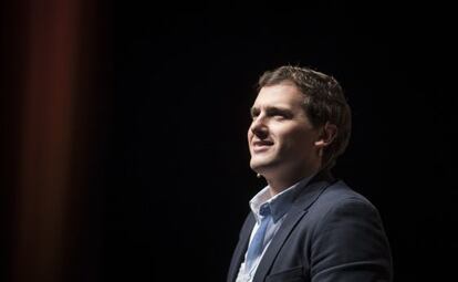 Albert Rivera, este domingo en Barcelona.