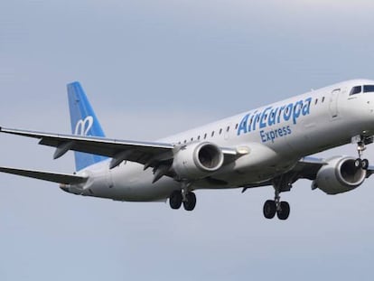 Un avión de Air Europa despegando en 2021.