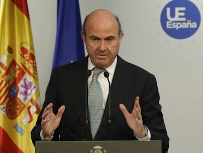 El ministro espa&ntilde;ol de Econom&iacute;a, Luis de Guindos. 