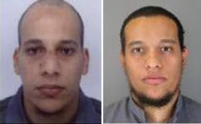 Los hermanos Chérif y Said Kouachi en una imagen difundida por la policía francesa.