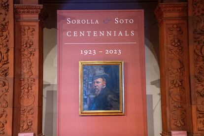 Autorretrato de Joaquín Sorolla en la muestra conjunta del pintor valenciano y el artista venezolano Soto.