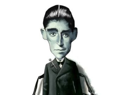 Ilustración del escritor checo Franz Kafka.