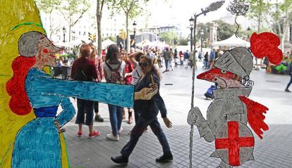 Una imatge de la Diada de Sant Jordi, l'any passat.