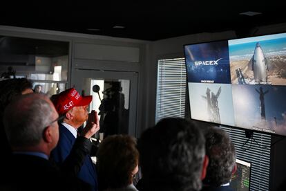 Donald Trump, en unas instalaciones de SpaceX en Brownsville (Texas, EE UU), en noviembre de 2024.