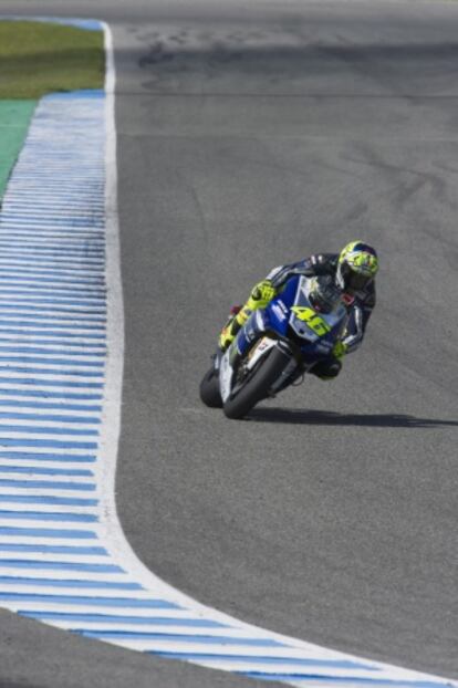 Rossi, durante los entrenamientos.