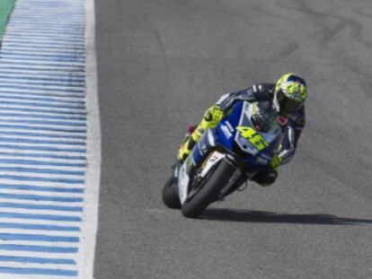 Rossi, durante los entrenamientos.