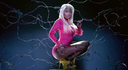 Nicki Minaj, en su &uacute;ltimo disco &#039;Beez in the trap&#039;.  