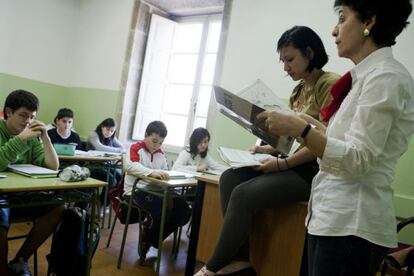Classes in one of Spain's bilingual schools.
