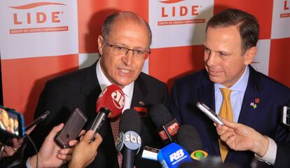 O governador Geraldo Alckmin e o prefeito João Doria, em maio de 2017