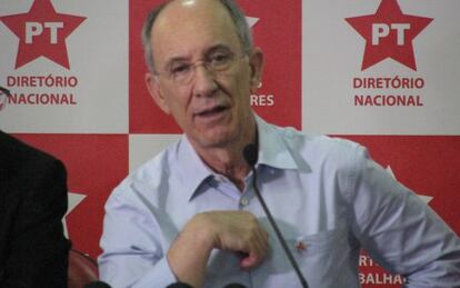 O presidente nacional do PT, Rui Falcão, nesta sexta-feira.