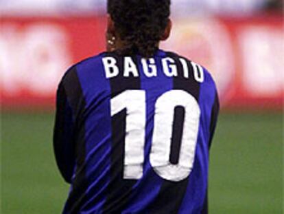 Baggio, con la camiseta del Inter.