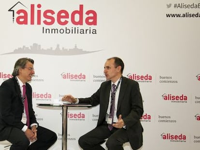 Javier de Oro, director de activos inmobiliarios de Aliseda, y Pedro Berlinches, director general de la firma.