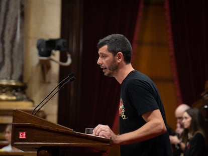 El entonces diputado Pau Juvillà interviene en el Parlamento catalán el 19 de octubre de 2022.