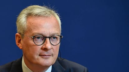 El ministro de Economía francés, Bruno Le Maire, durante una rueda de prensa el 19 de mayo.
 
 