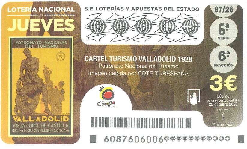 Décimo Lotería Nacional 29 octubre 2026