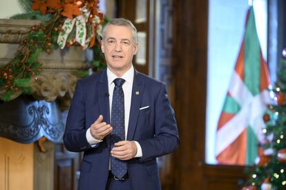 EL Lehendakari, Iñigo Urkullu, en su discurso de fin de año.