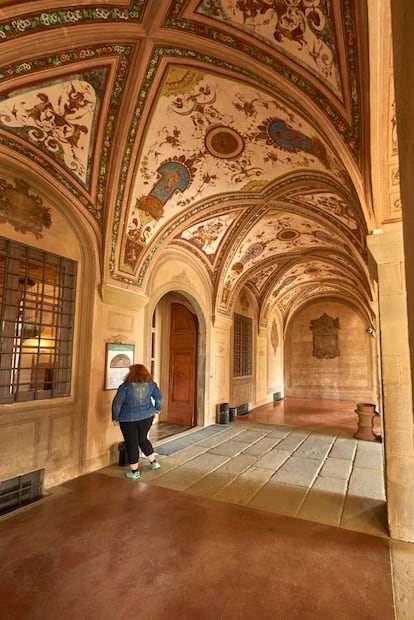 Arcos en la parte exterior de la villa Medici en Poggio a Caiano.