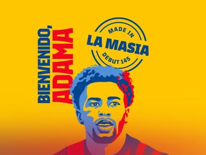 El Barcelona ha hecho este sábado oficial el fichaje de Adama Traoré.