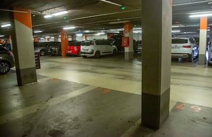 Un aparcamiento en el centro de San Sebastian.
