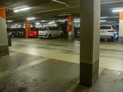Un aparcamiento en el centro de San Sebastian.