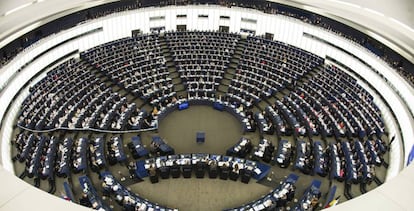 Vista del hemiciclo del Parlamento Europeo en Estrasburgo.